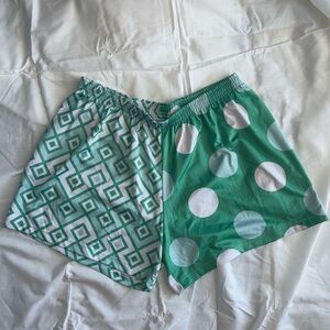 Unbranded Women's Athletic Shorts in Mint Green Geo & Polka